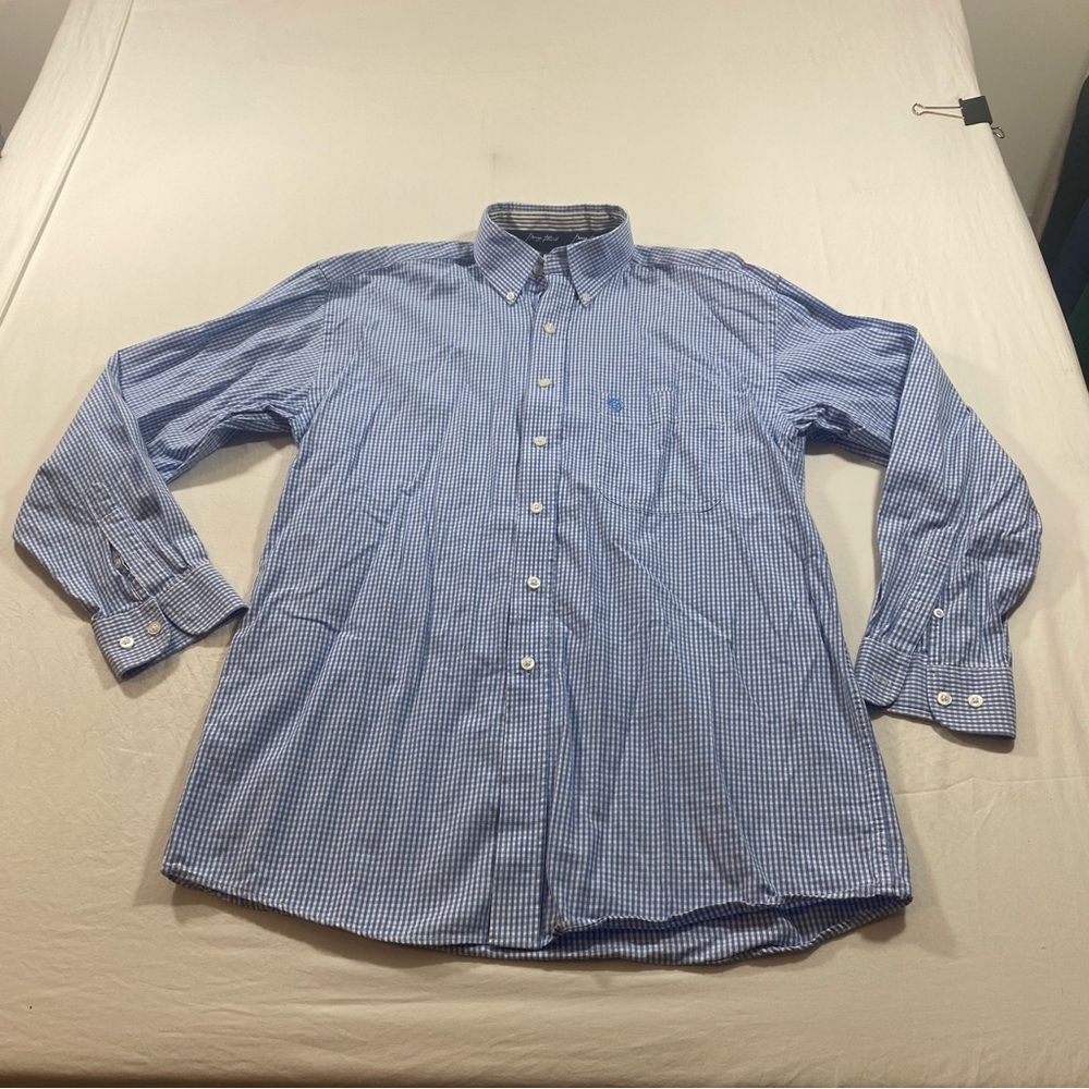 George Strait Wrangler Plaid Shirt long sleeve Men Medium western button down
